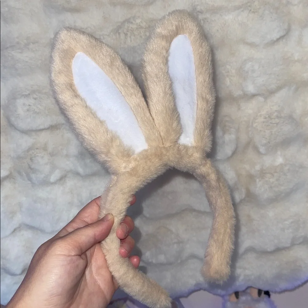 Cute Beige Bunny Ear Headband NWOT